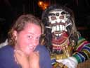 At a traditional Balinese dance, Traci is startled