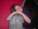 Traci with a Chinese Lion
