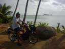 Biking on ocean road